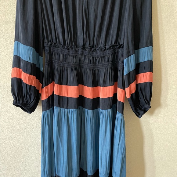 NWT⭐️Top Rated⭐️ANTHRO Aidy Colorblocked Midi Dress size small petite - Picture 9 of 13